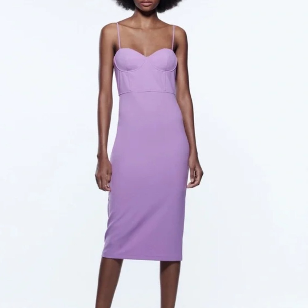 Zara Lilac Midi Dress